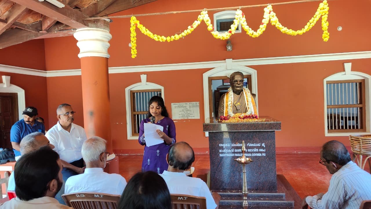 A student speaking during the annual commemoration